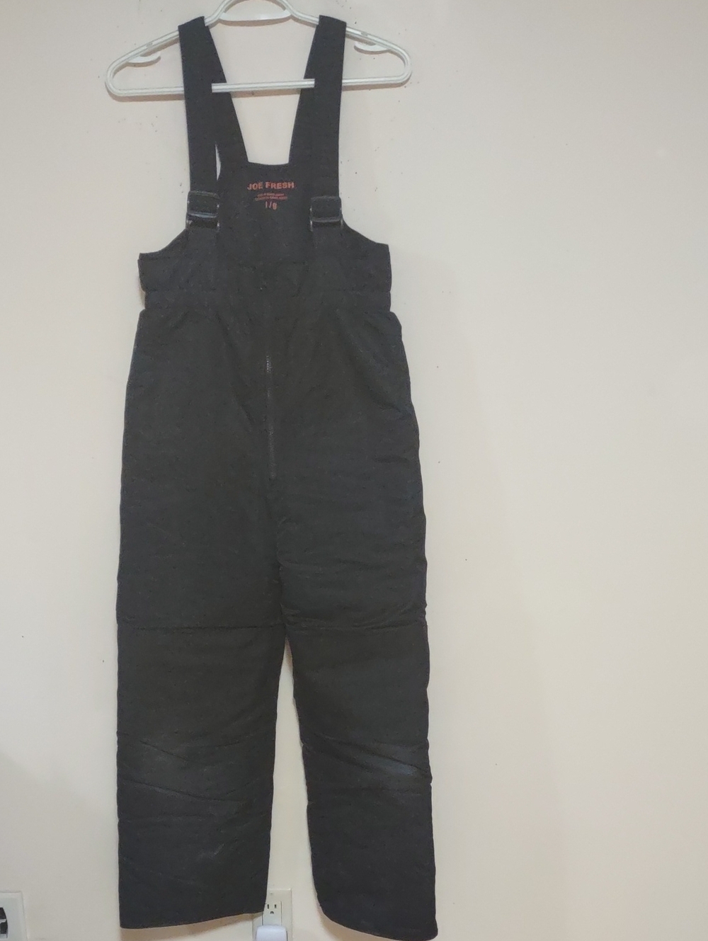 Joe Fresh Black Kids Snow Overalls with Adjustable Straps